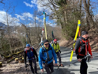 Die Begehung mit Ski auf das Kitzbüheler Horn