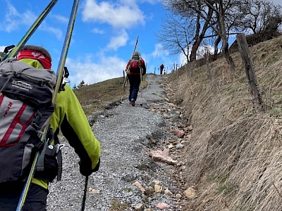 Die Begehung mit Ski auf das Kitzbüheler Horn