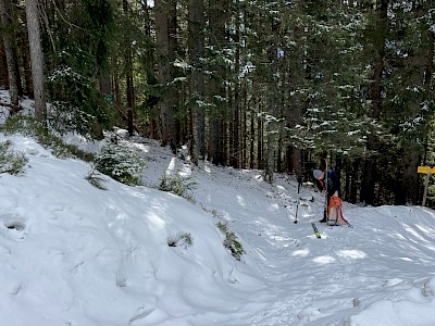 Die Begehung mit Ski auf das Kitzbüheler Horn