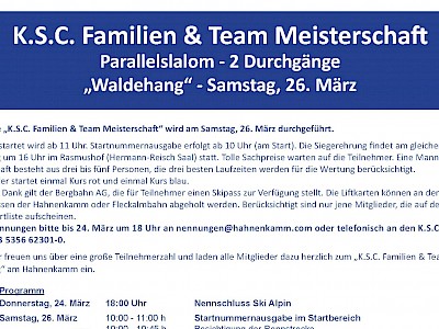 KSC-Familien- & Team Meisterschaften