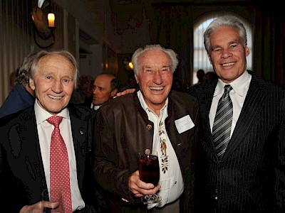 Anderl Molterer, Klaus Obermeyer (96 Jahre alt!), Greg Lewis (TV Kommentor)