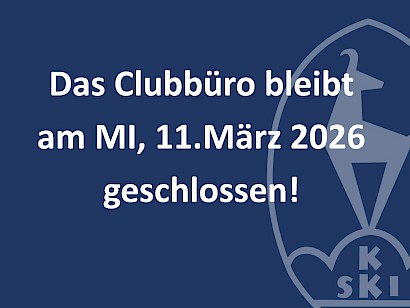 Clubbüro geschlossen