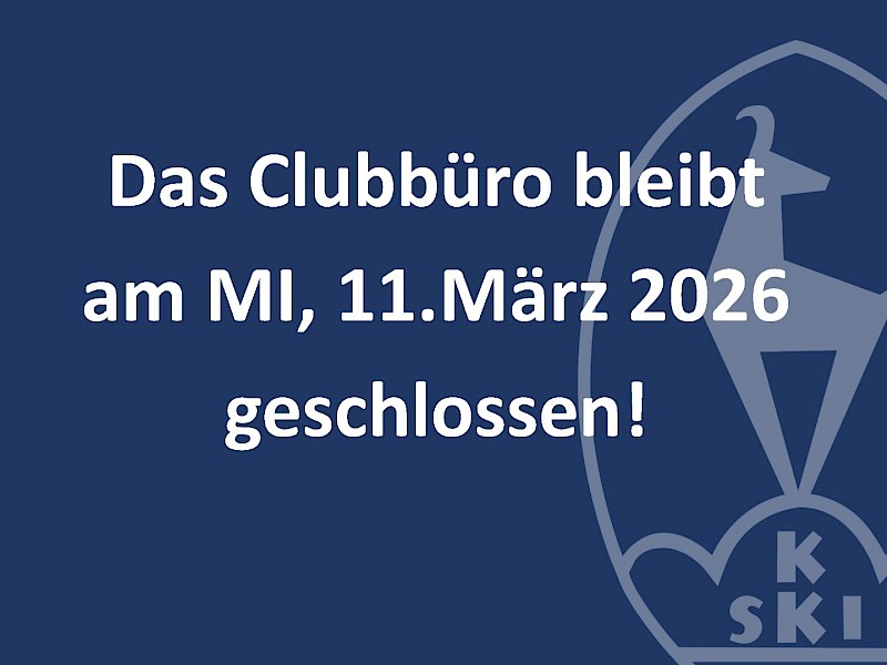 Clubbüro geschlossen