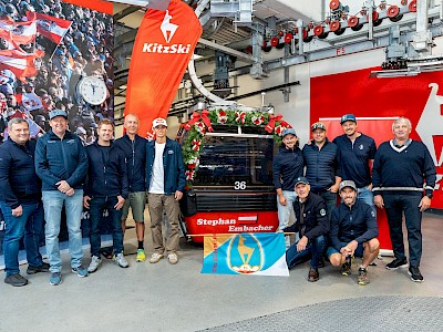 Der erste Skispringer mit einer eigenen Hahnenkamm-Gondel