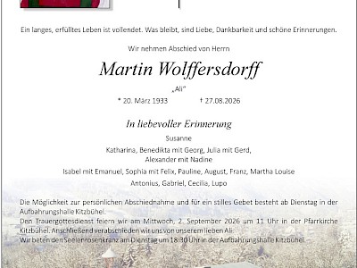 K.S.C. trauert um Ali Wolffersdorff